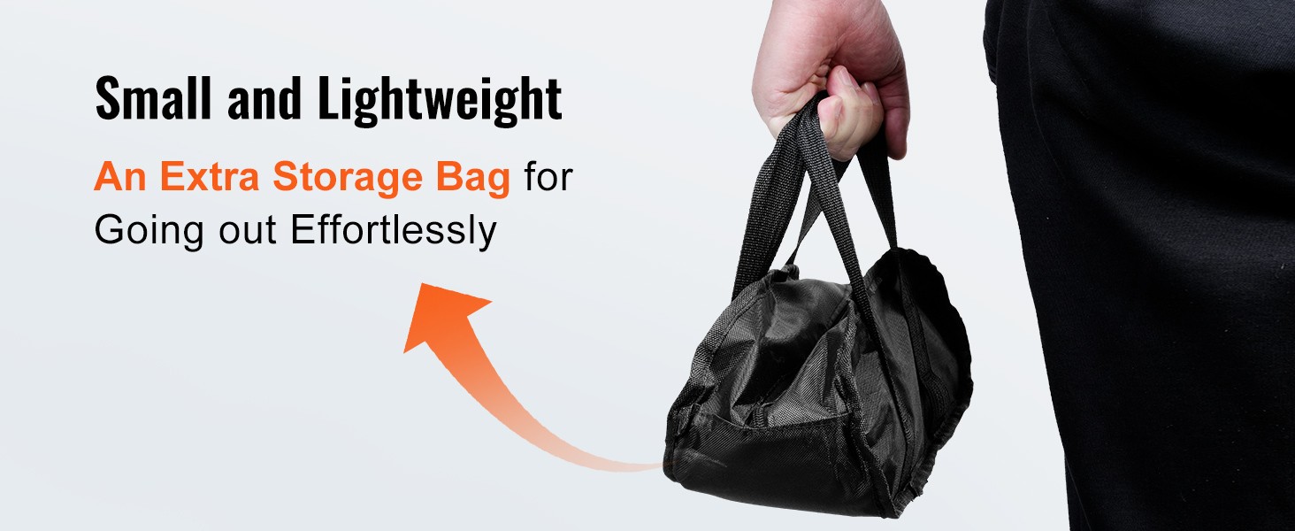 small and lightweight VEVOR manual lever chain hoist with extra storage bag for easy transport.