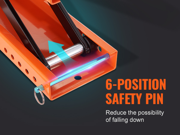 6-позиционный предохранительный штифт для подъемника мотоцикла VEVOR, снижающий риск падения подъемника.