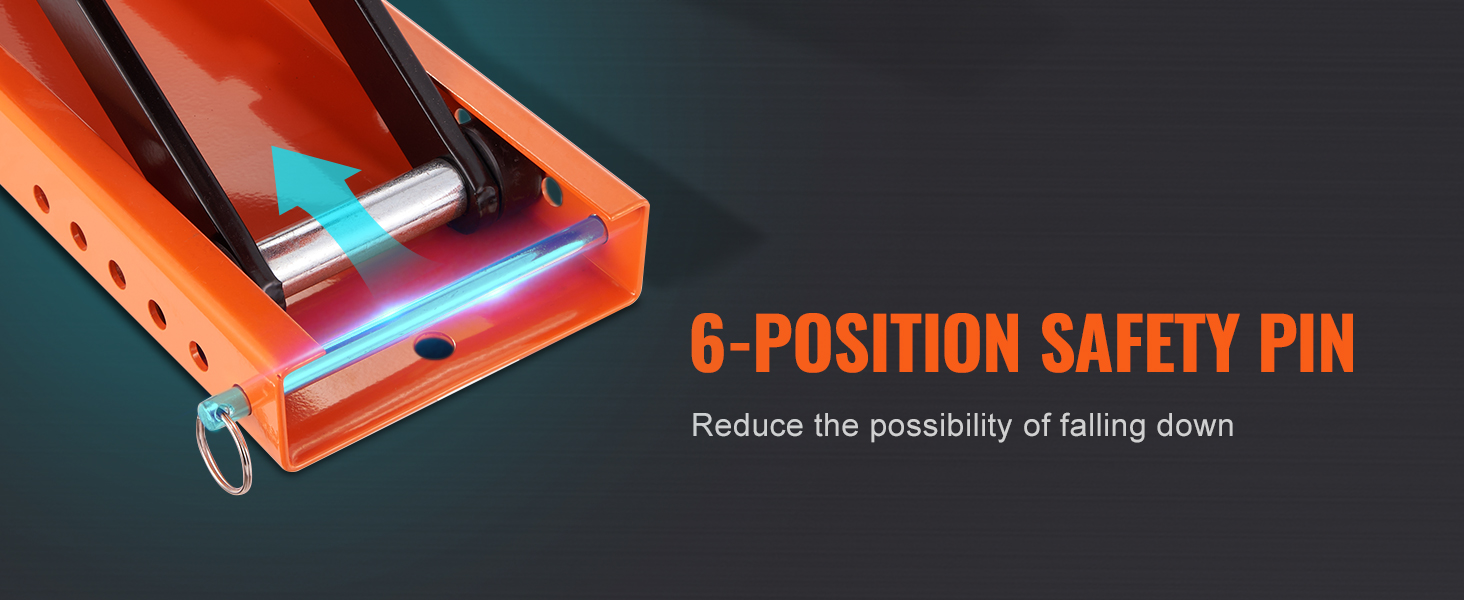 6-позиционный предохранительный штифт для подъемника мотоцикла VEVOR, снижающий риск падения подъемника.