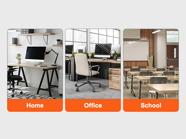 home, office, and school setups showcasing VEVOR literature organizers for organized spaces.