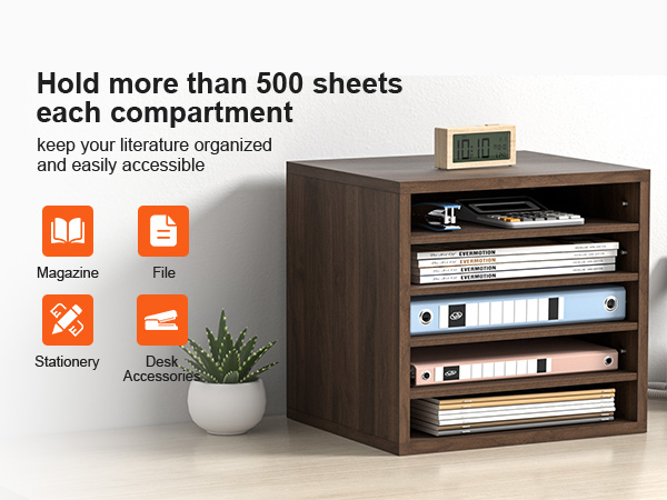 VEVOR kirjanduse korraldajad hoidke üle 500 lehed ühe sahtli, failide hoidmiseks ja kirjatarvete korralikult salvestatud.