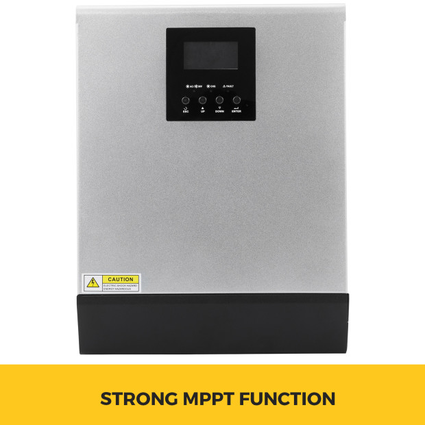 VEVOR 2400 W saules invertors ar digitālo displeju un spēcīgu mppt funkciju.