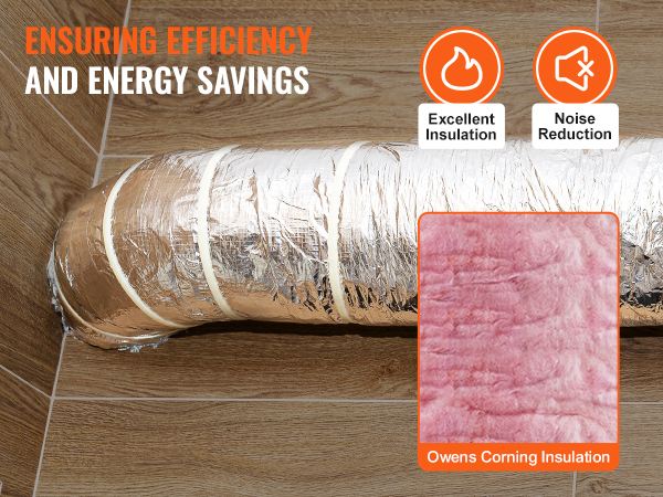 VEVOR dryer vent hose with excellent insulation and noise reduction benefits for energy savings.