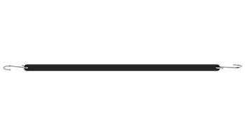 VEVOR rubber bungee cords with metal hooks, black stretchable strap.