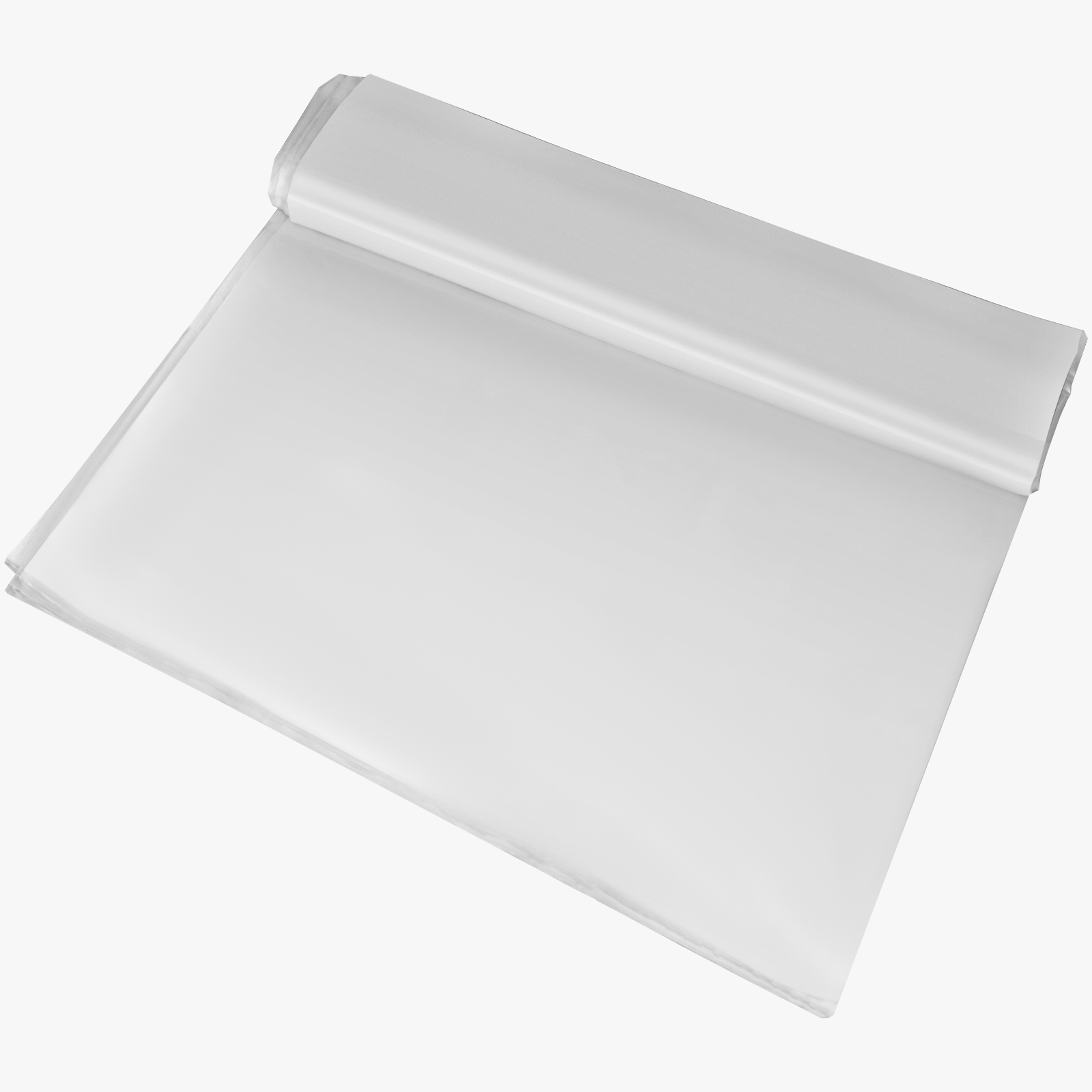rolled VEVOR greenhouse film, clear and neatly folded on a white background.