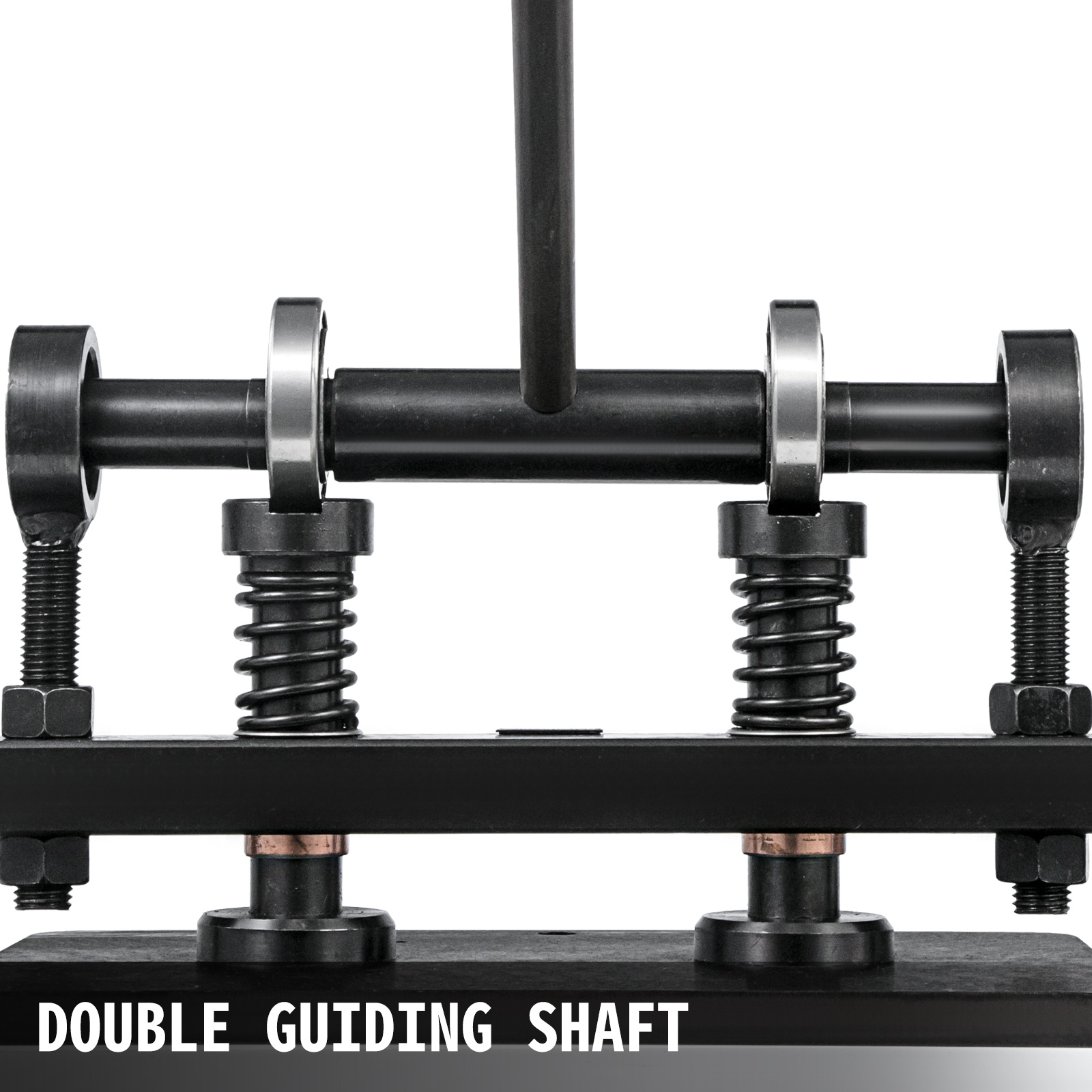 VEVOR leather cutting machine double guiding shaft mechanism.