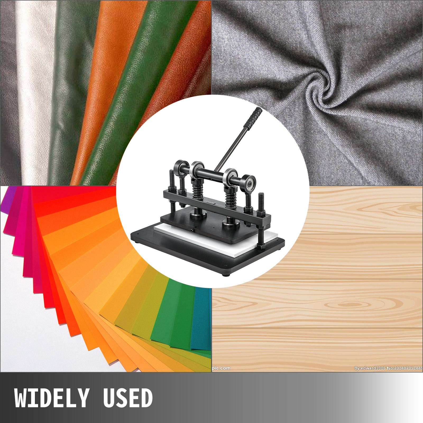 VEVOR leather cutting machine with various fabrics, wood, and colored paper. widely used.