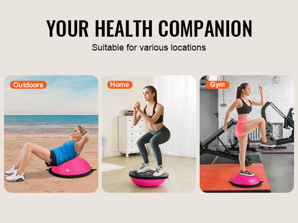 VEVOR balance ball trainer for outdoors, home, and gym exercises, improving balance and core strength.