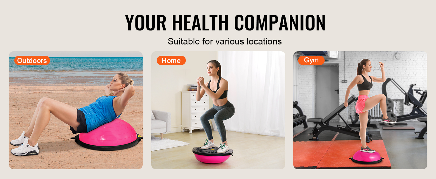 VEVOR balance ball trainer for outdoors, home, and gym exercises, improving balance and core strength.