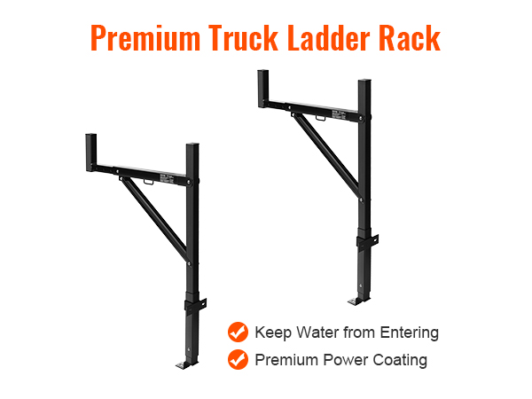 VEVOR truck rack vs others: premium power coating, adjustable base, water protection, no rust.
