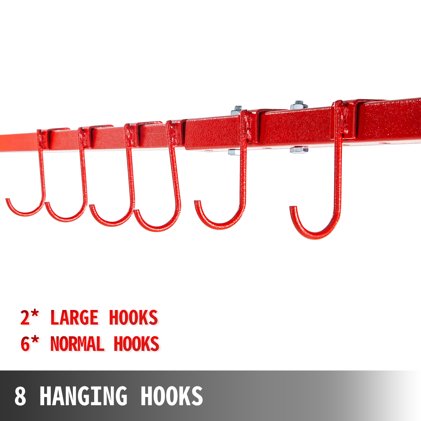 VEVOR automotive paint stand with 8 hanging hooks: 2 large, 6 normal.