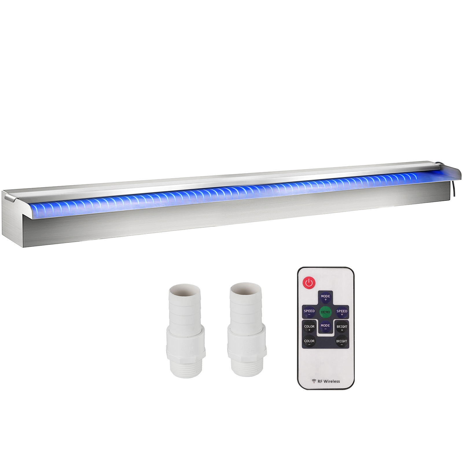 VEVOR pool fountain with led light, connectors, and remote control