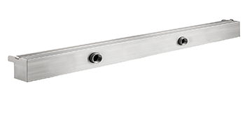 stainless steel VEVOR pool fountain with dual water inlets.