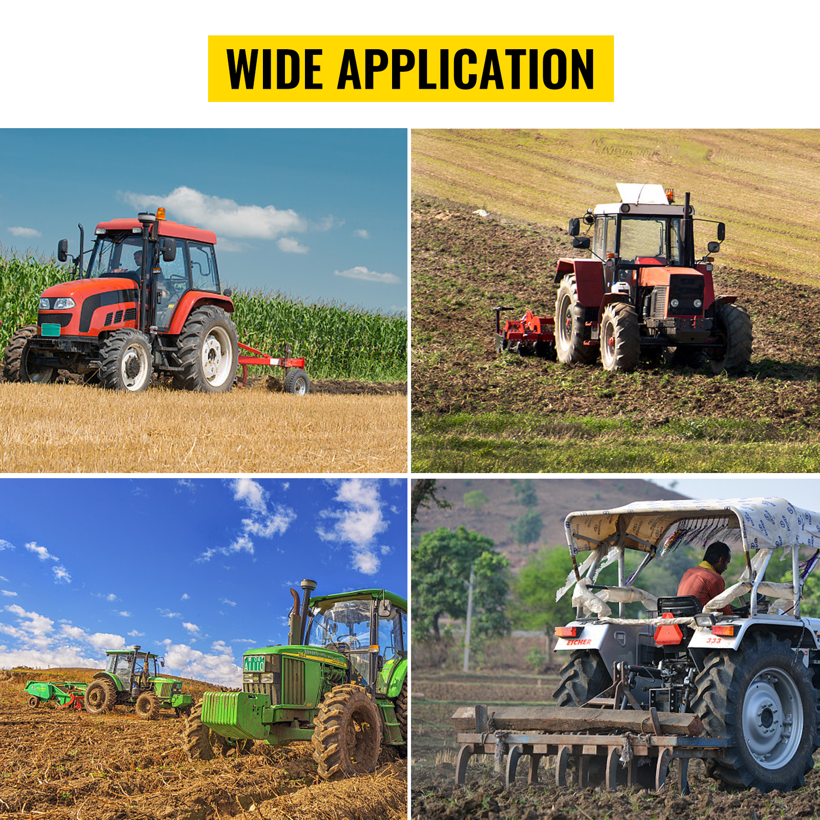 wide application of VEVOR hitch mounted ripper in various agricultural fields.