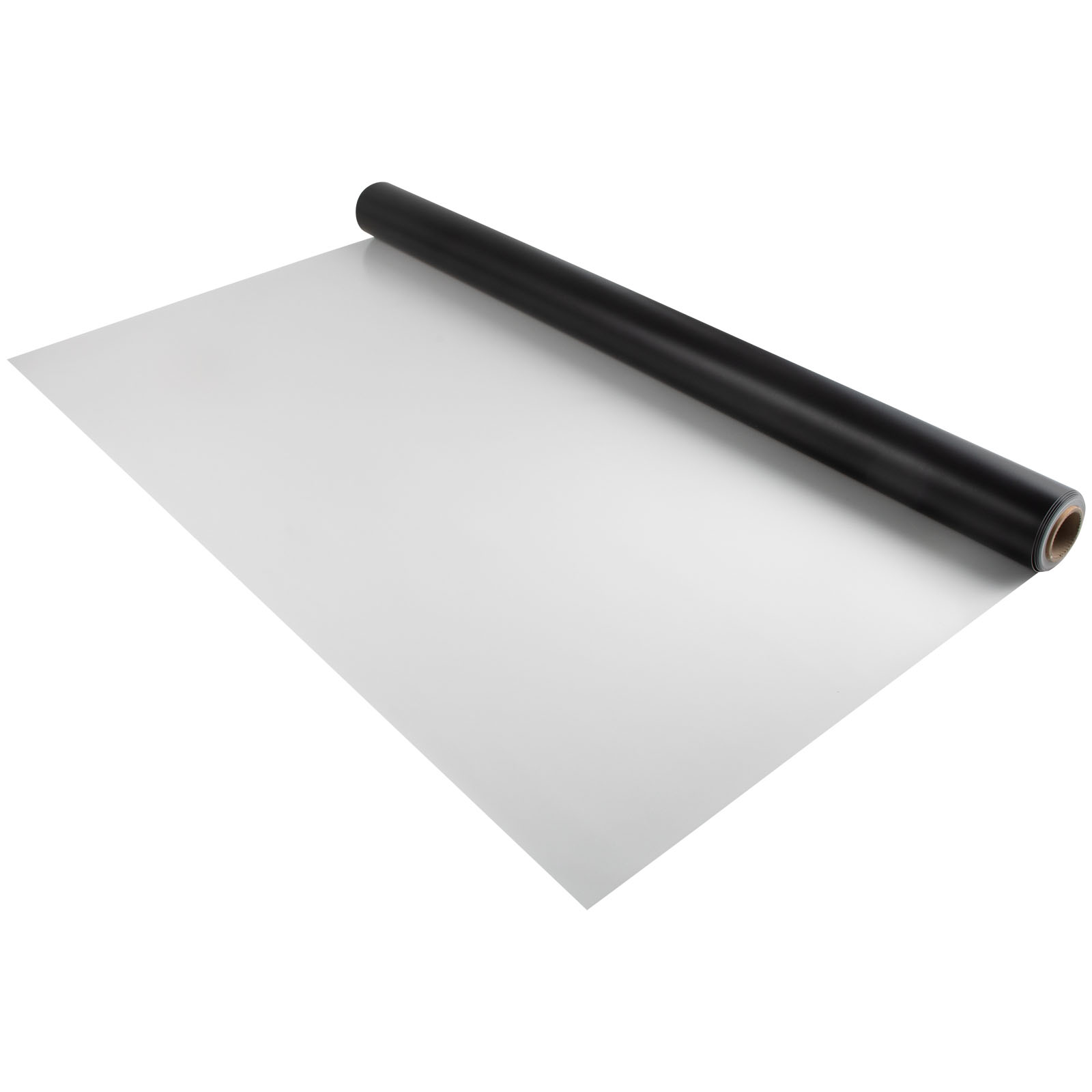 black roll of VEVOR dance floor with a smooth white surface.
