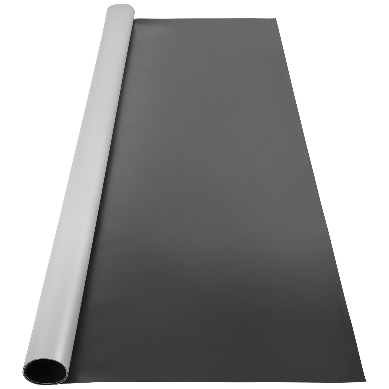 rolled-out gray VEVOR dance floor mat.