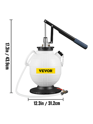 VEVOR transmission fluid pressure bleeder with measurements 17.3 in and 12.3 in.