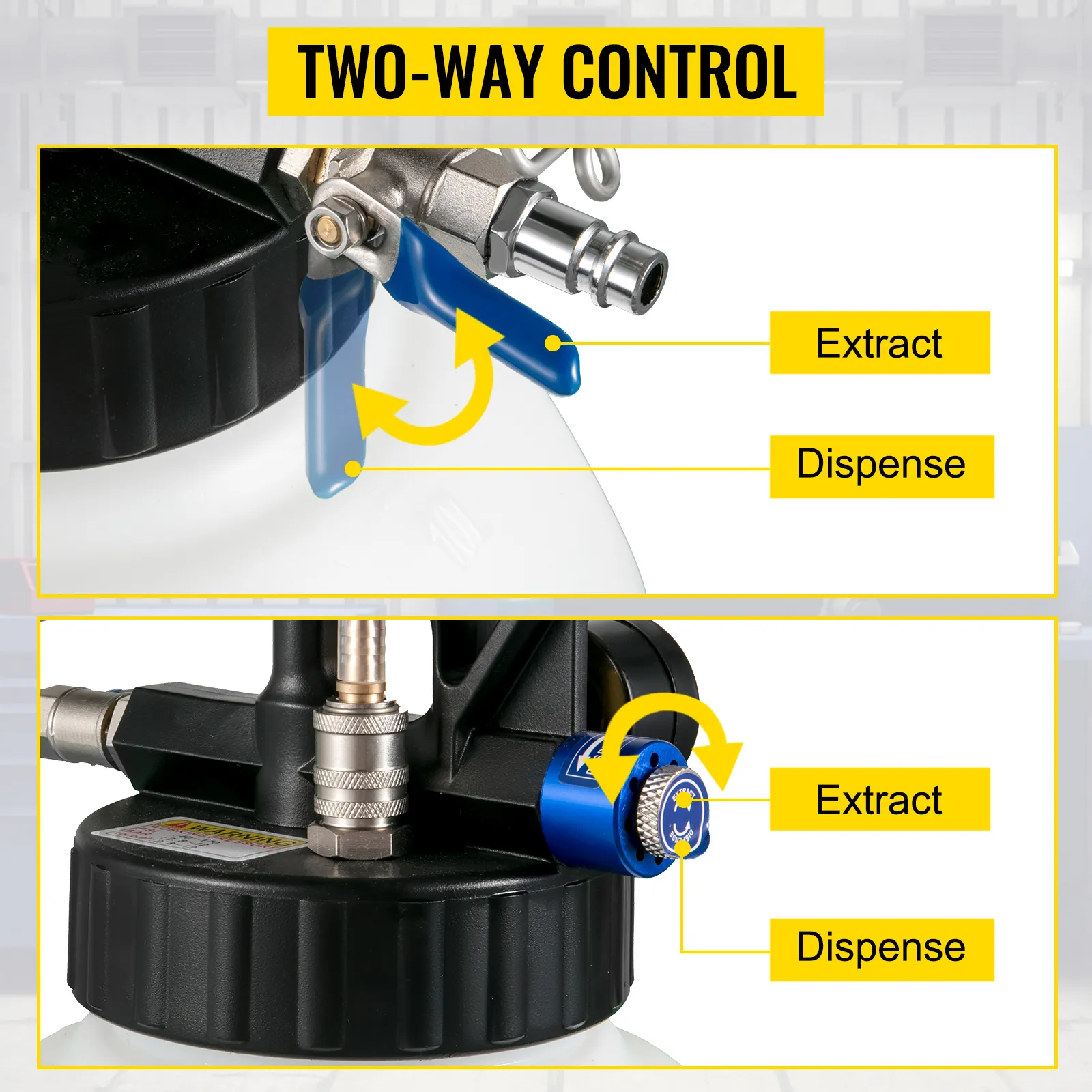 VEVOR transmission fluid pump with two-way control for extract and dispense functions.