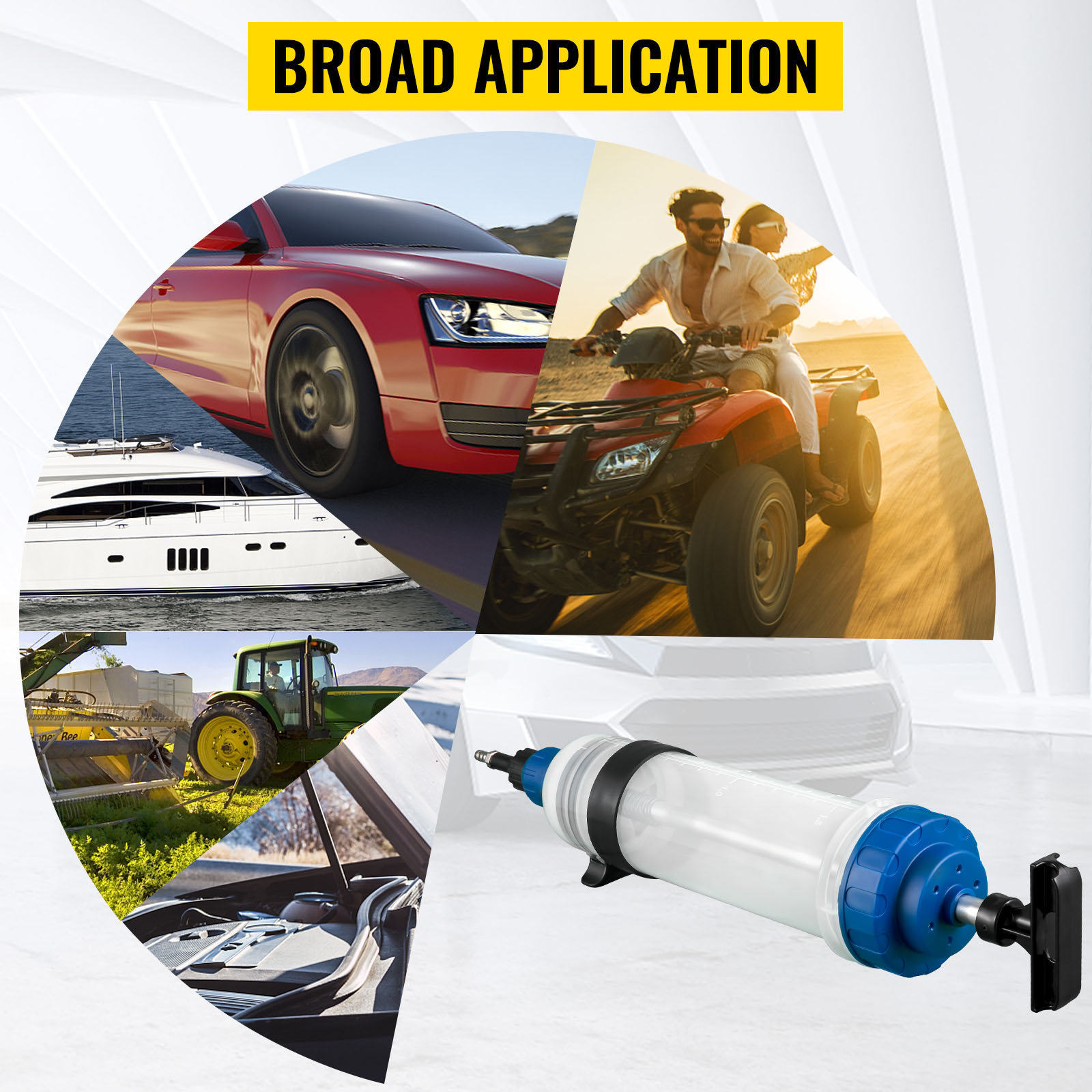 VEVOR transmission fluid pump – versatile use in cars, boats, atvs, tractors, and machinery.