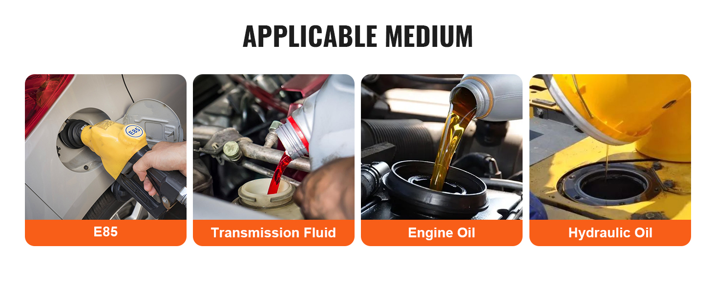 VEVOR 6an fuel line kit applicable mediums: e85, transmission fluid, engine oil, hydraulic oil.