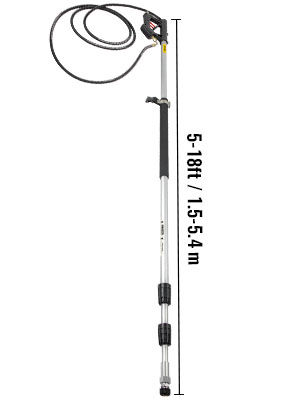 VEVOR telescoping pressure washer wand, adjustable length 5-18ft.