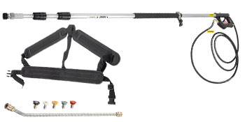 VEVOR telescoping pressure washer wand with adjustable nozzles and shoulder straps.
