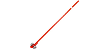 red VEVOR prylever bar with dual metal wheels on a white background.