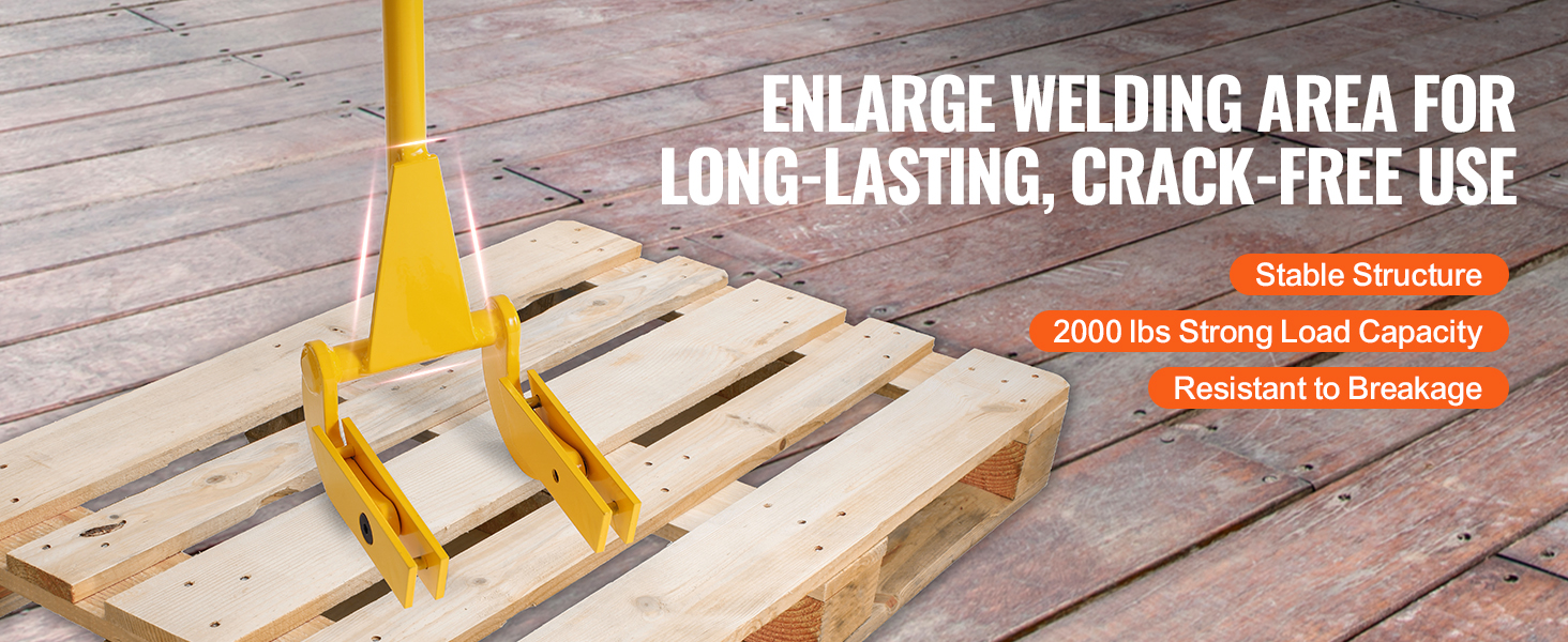 VEVOR pallet buster on wooden flooring, highlighting stability, load capacity, and resistance to breakage.