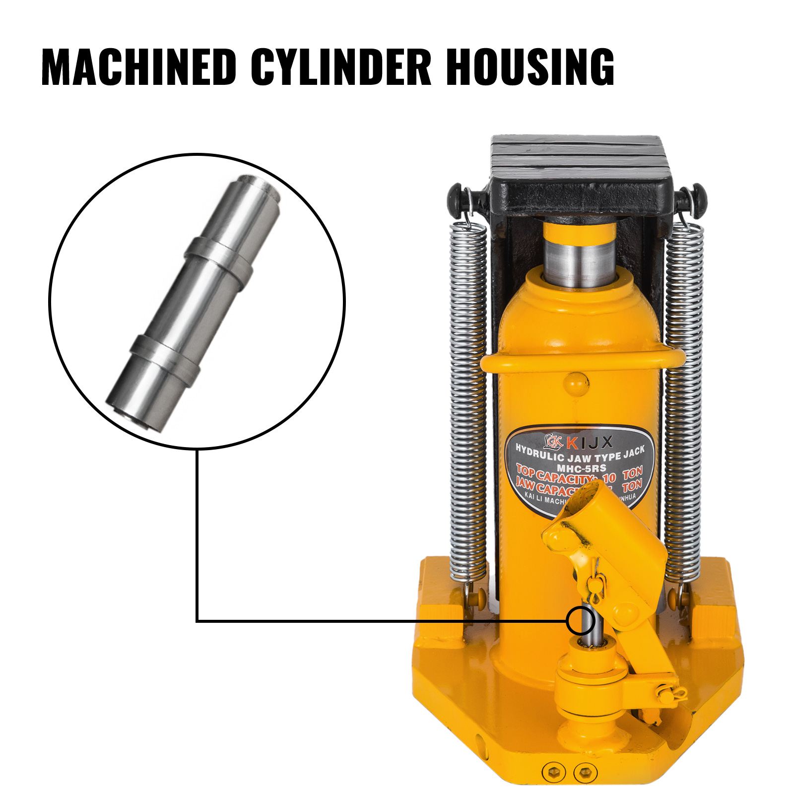 VEVOR toe jack lift with machined cylinder housing and hydraulic jaw type jack