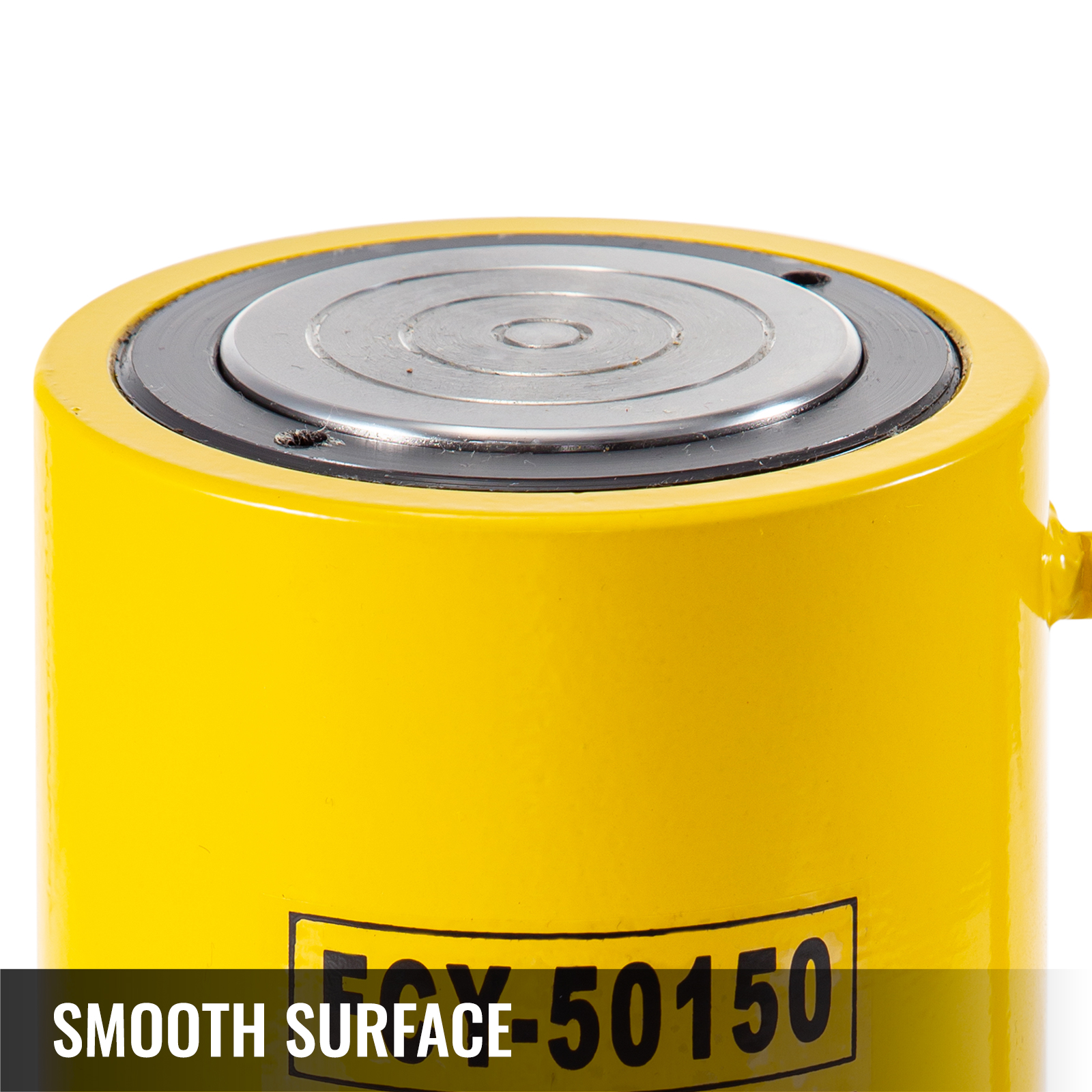 yellow VEVOR hydraulic cylinder jack with smooth surface and model number fcy-50150.