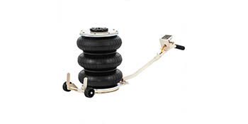 VEVOR pneumatic jack with triple bag design and handle on white background.