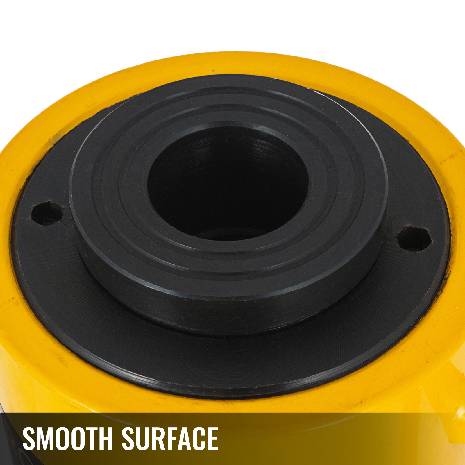 VEVOR hydraulic cylinder jack with smooth black and yellow surface.