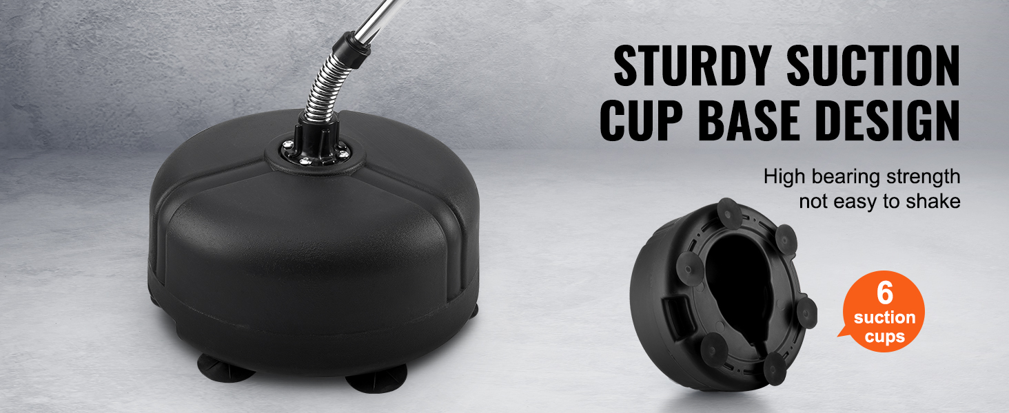 VEVOR punching bag base with sturdy suction cups for high bearing strength and stability.