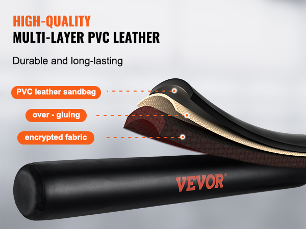 high-quality multi-layer pvc leather construction of the VEVOR wall mount boxing spinning bar.