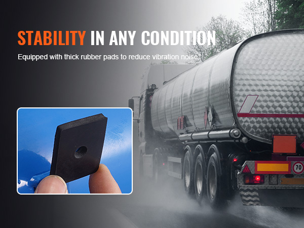 stability in any condition with VEVOR 12v air compressor and thick rubber pads to reduce vibration noise.