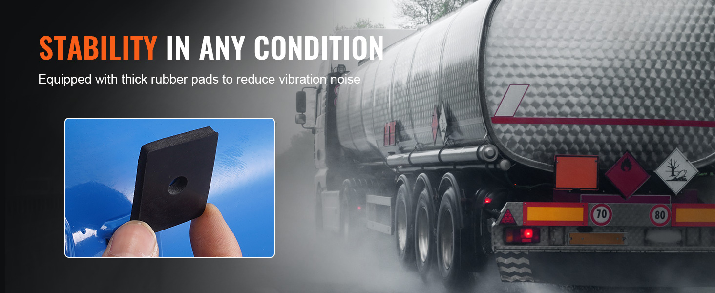 stability in any condition with VEVOR 12v air compressor and thick rubber pads to reduce vibration noise.