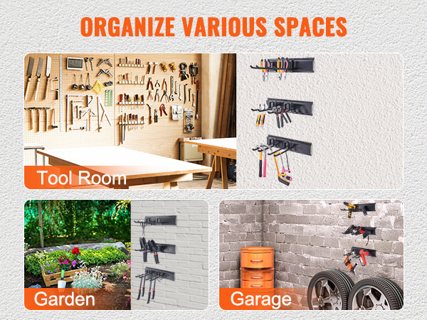 VEVOR garage tool organizer for garden tools, garage tools, and tool room arrangements.