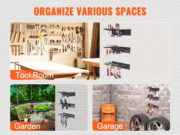 organize your garden, garage, and tool room with VEVOR garage tool organizer for efficient storage.
