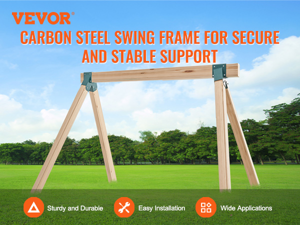 VEVOR swing set brackets with carbon steel frame, sturdy and durable for easy installation and wide applications.