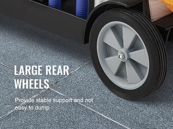 VEVOR dideli galiniai ratai stabilūs paramos ir prevencijos lūžio.