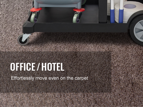 VEVOR valymo krepšelį " rolls sklandžiai kilimu biure arba viešbutyje. patvarus dizainas su easy-glide ratų.