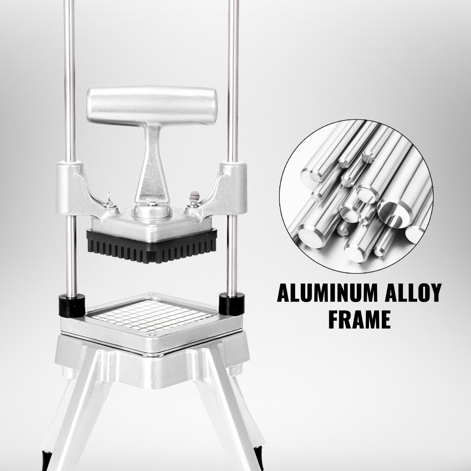 VEVOR vegetable chopper with durable aluminum alloy frame.