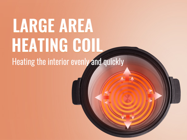 large area heating coil in VEVOR wax melter for even and quick interior heating.