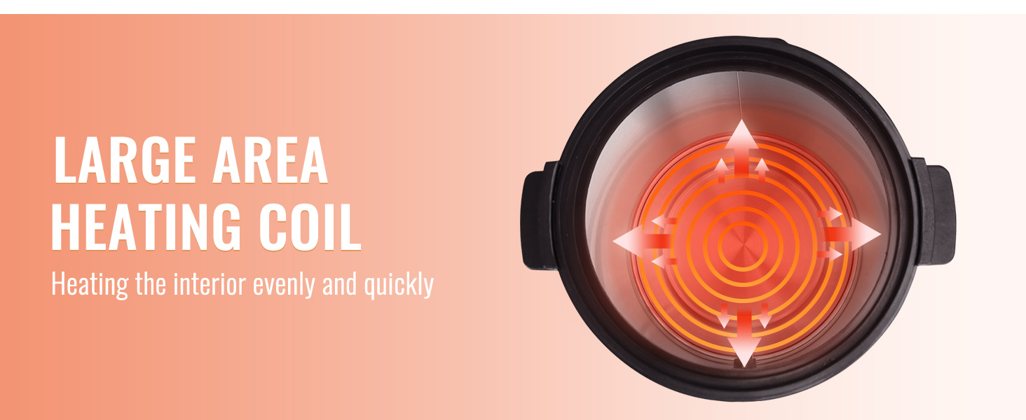 large area heating coil in VEVOR wax melter for even and quick interior heating.