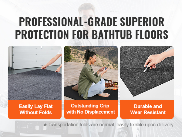 professional-grade protection: VEVOR hot tub mat, no folds, high grip, durable, and wear-resistant.