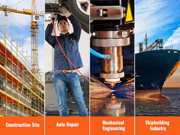 construction site, auto repair, mechanical engineering, and shipbuilding industry with VEVOR hydraulic knockout punch kit.