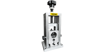 VEVOR wire stripping machine with adjustable handle and stainless steel construction.