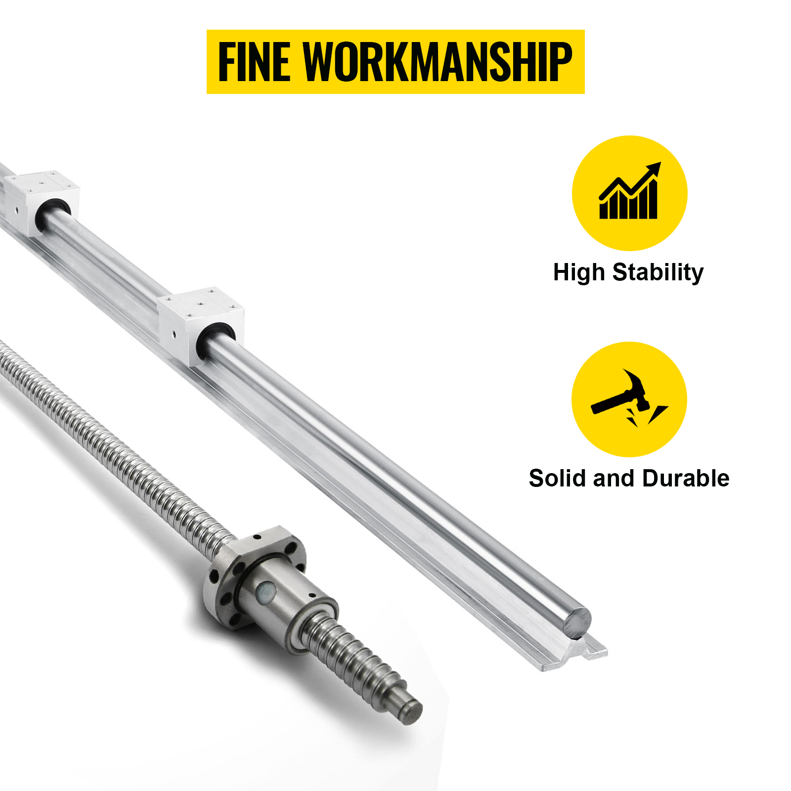 VEVOR linear rail cnc kit features high stability and solid durability. fine workmanship.