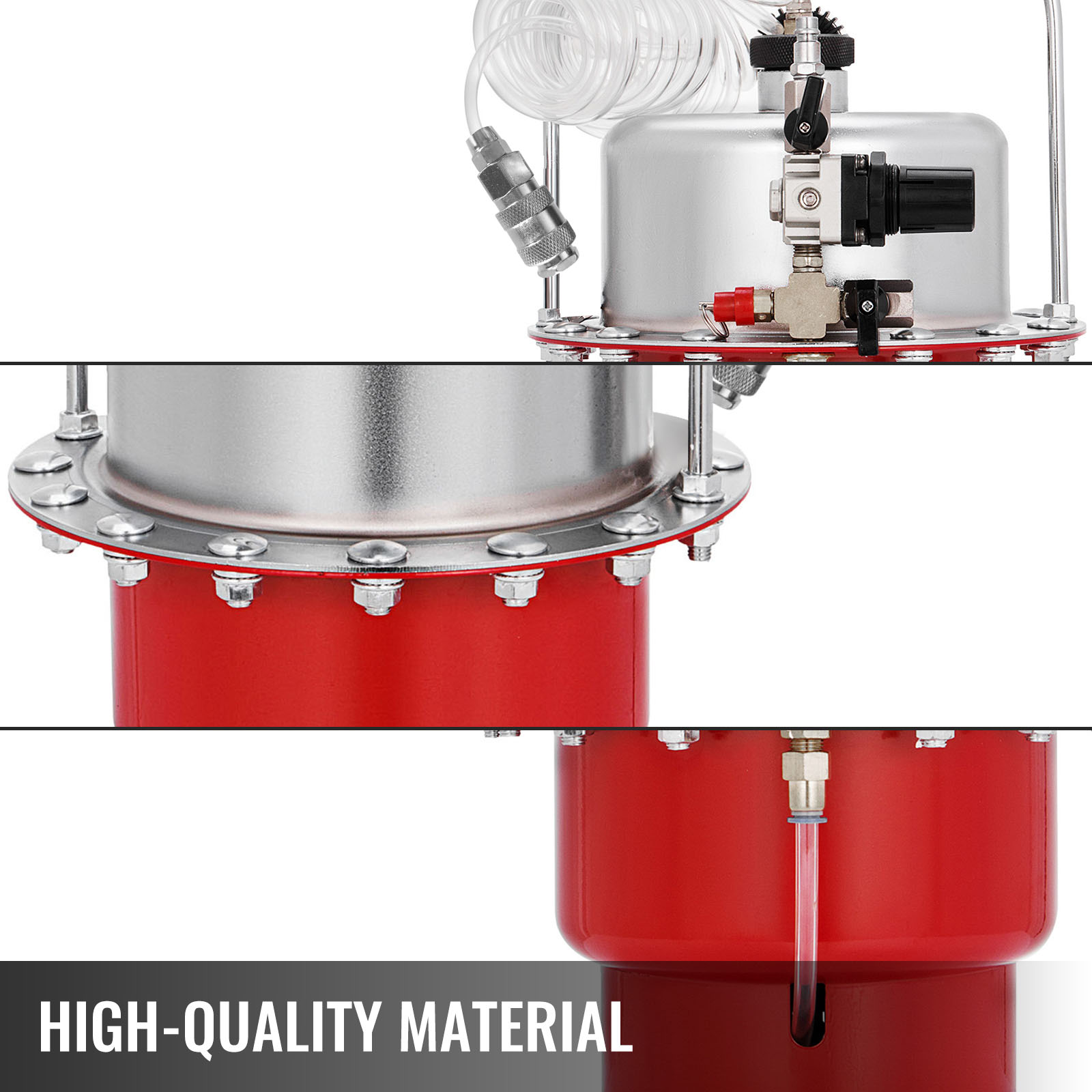 VEVOR brake bleeder tool kit with high-quality red and silver material.