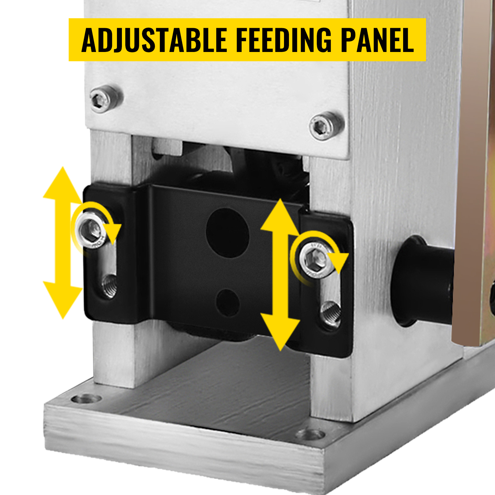 VEVOR wire stripping machine with adjustable feeding panel for precise operation.